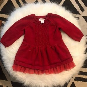 Cat & jack 0-3 month red dress